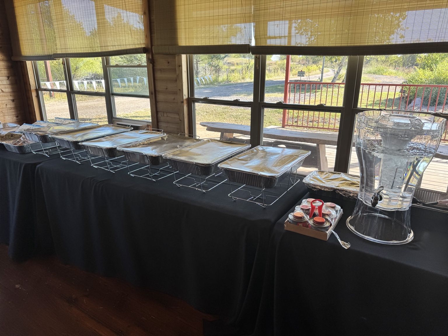 Kingdom Smokehouse catering setup
